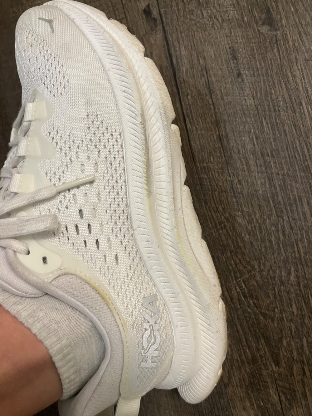 Women’s HOKAS Kawana White Sneakers Size 6/6.5B - Picture 7 of 10
